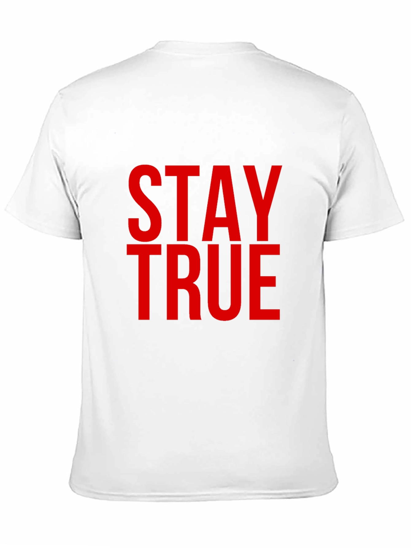 Stay True Graphic Tee - Bold Red Print
