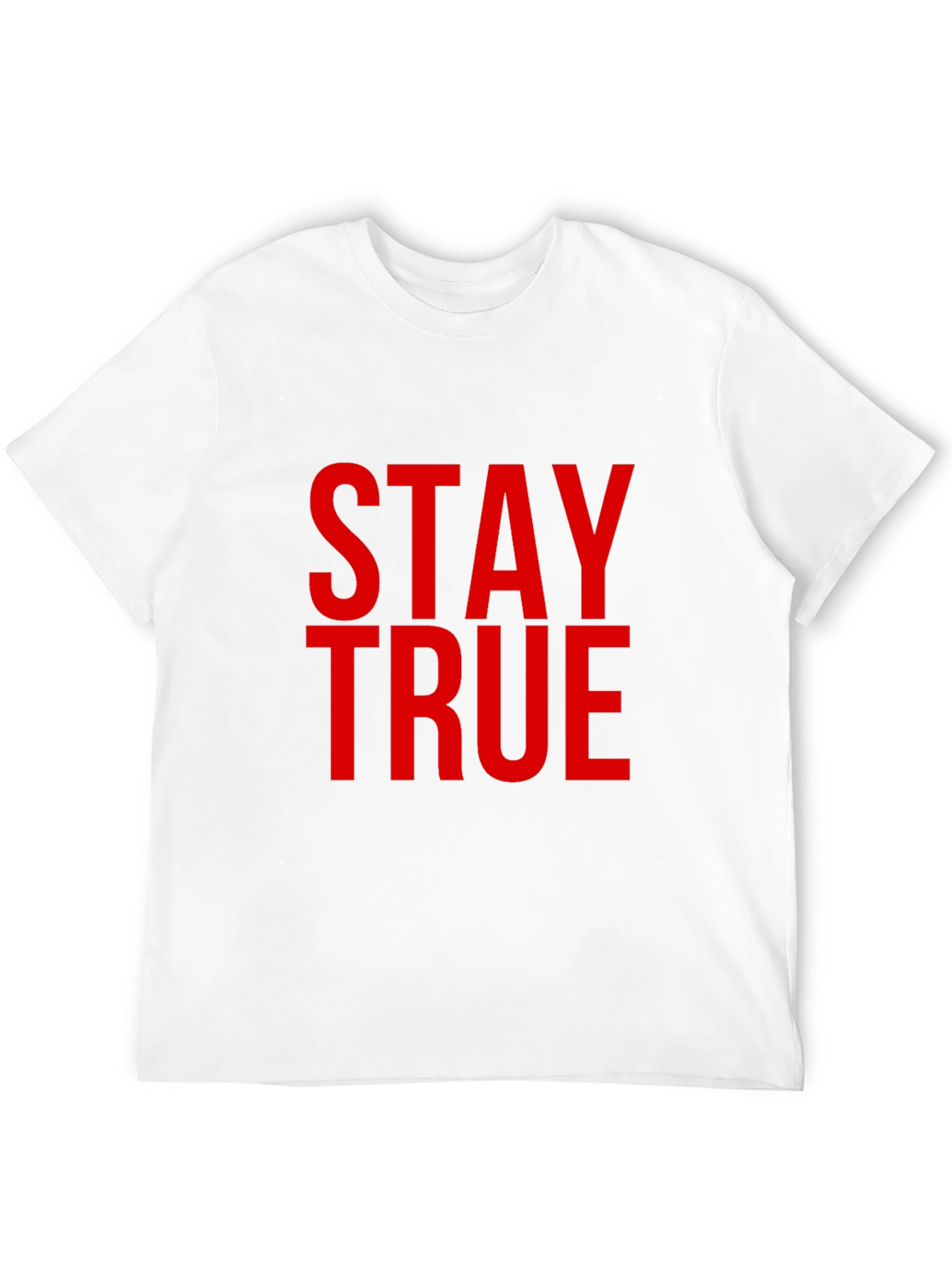 Stay True Graphic Tee - Bold Red Print