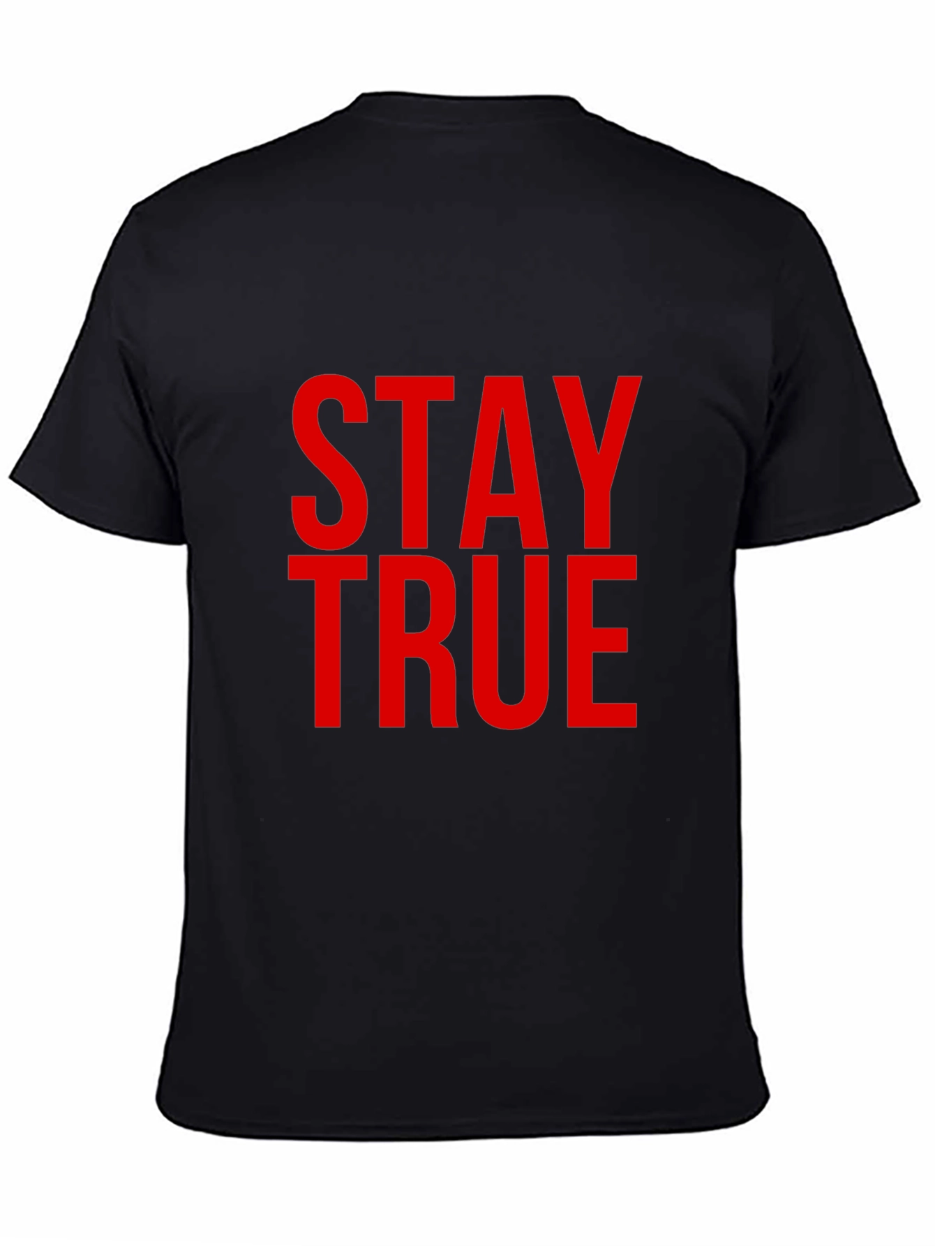 Stay True Graphic Tee - Bold Red Print
