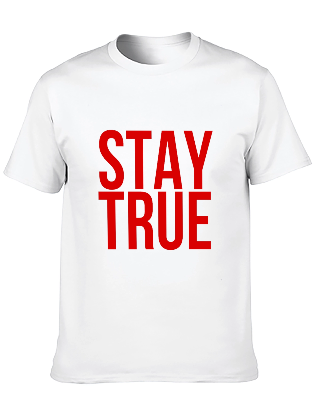 Stay True Graphic Tee - Bold Red Print