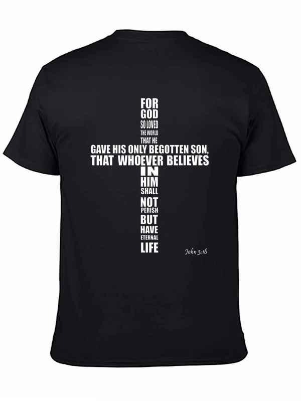 Faith-Based T-Shirt: John 3:16 Cross Design
