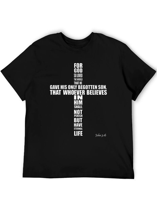 Faith-Based T-Shirt: John 3:16 Cross Design