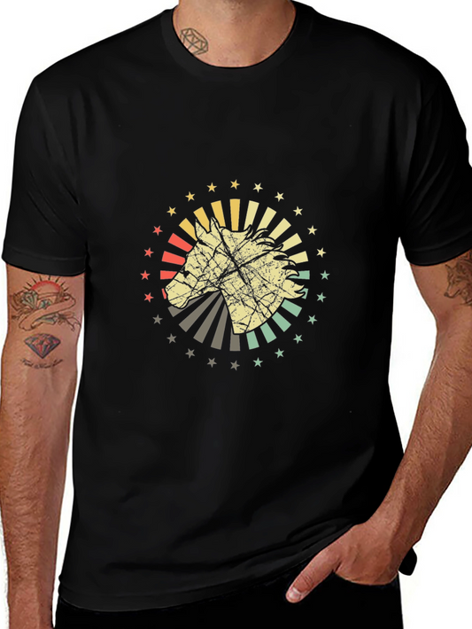 Retro Horse T-Shirt - Graphic Print