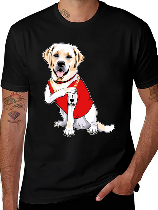 I Heart Mom Dog T-Shirt - Cute Labrador Graphic Tee