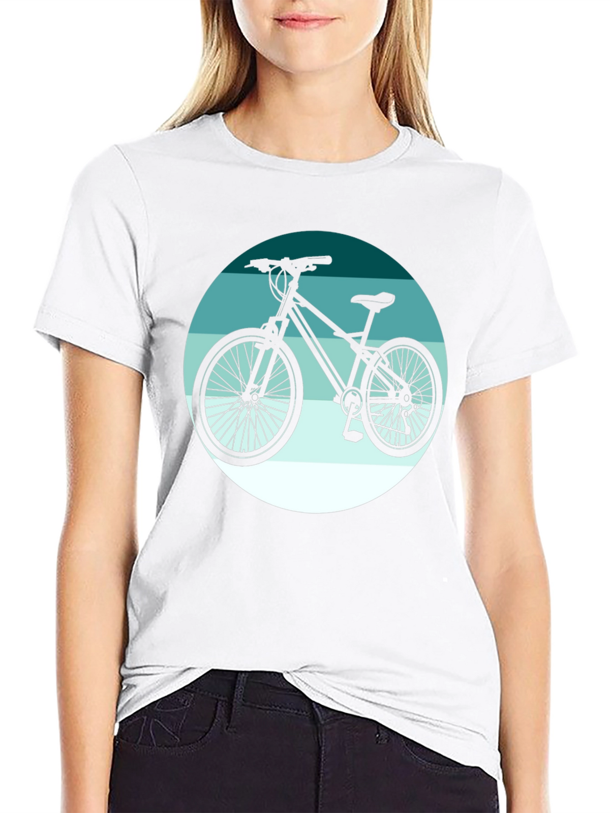 Mountain Bike Graphic Tee - Black Cotton T-Shirt