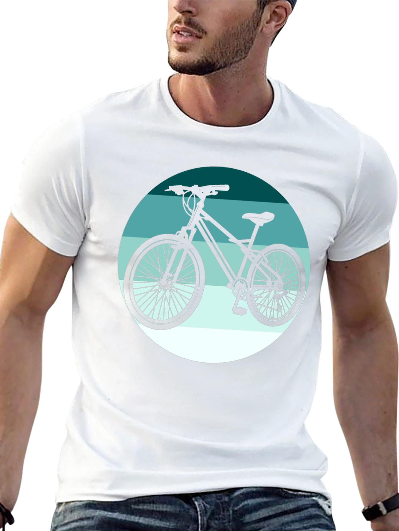Mountain Bike Graphic Tee - Black Cotton T-Shirt