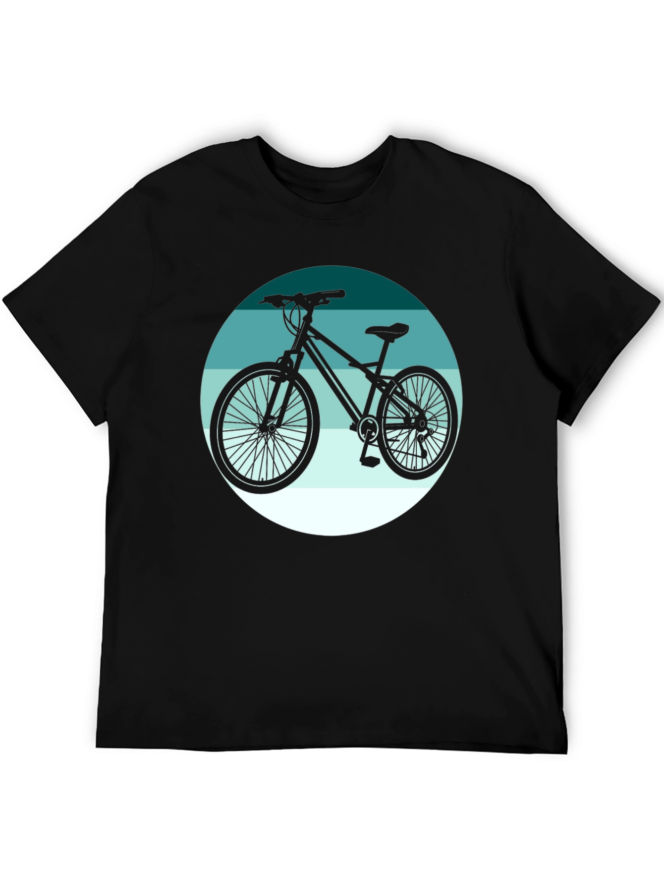 Mountain Bike Graphic Tee - Black Cotton T-Shirt
