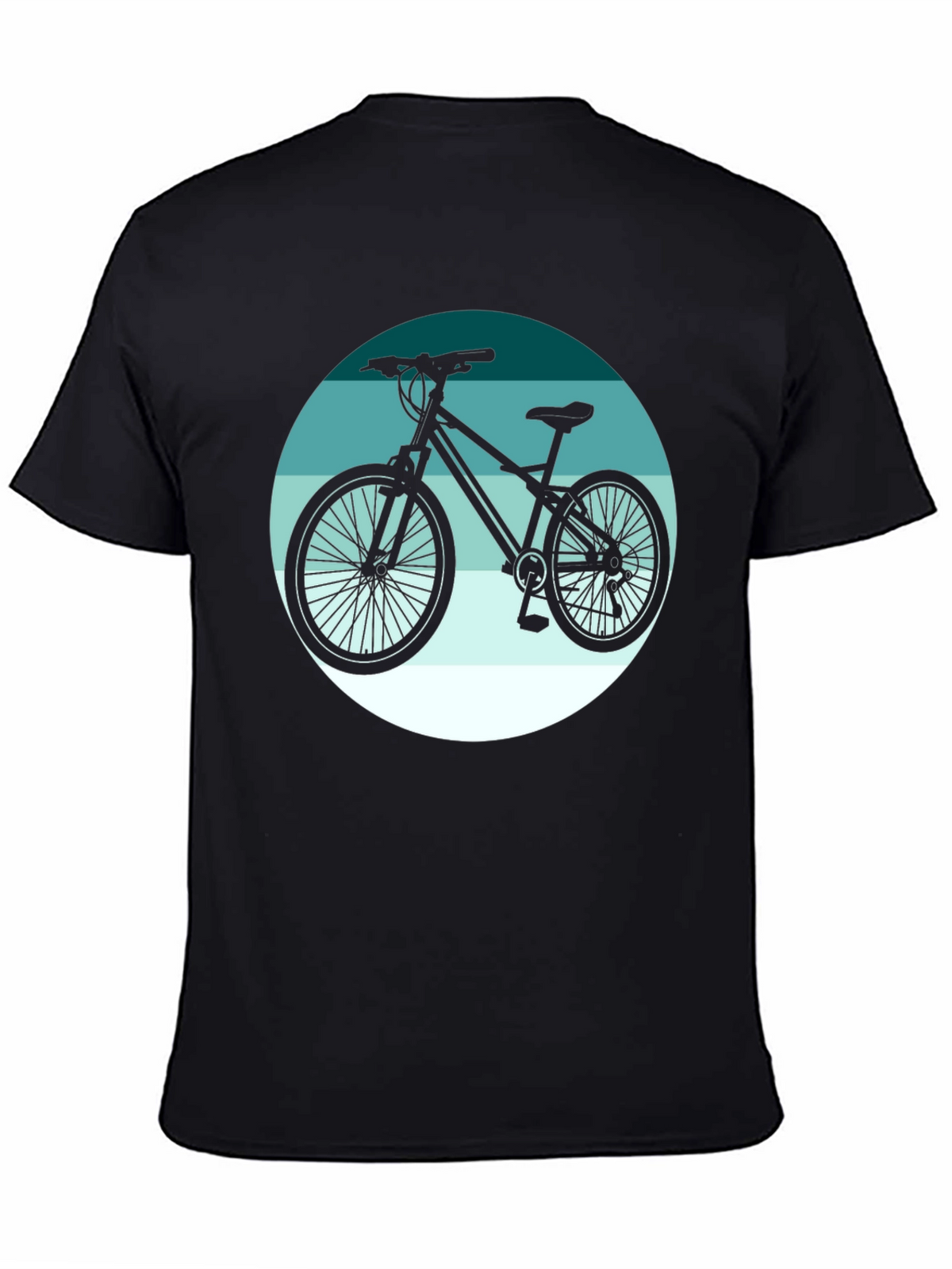 Mountain Bike Graphic Tee - Black Cotton T-Shirt