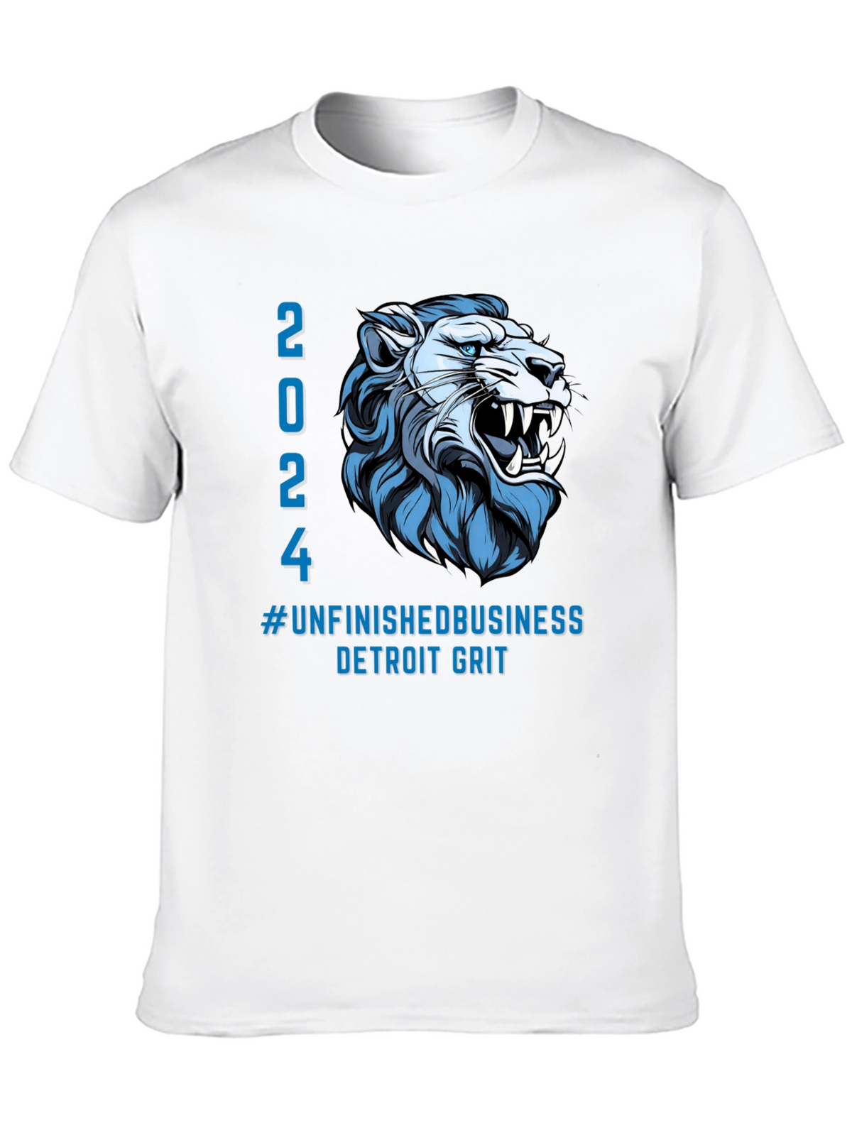 Detroit Lions 2024 T-Shirt - Unfinished Business Grit Tee