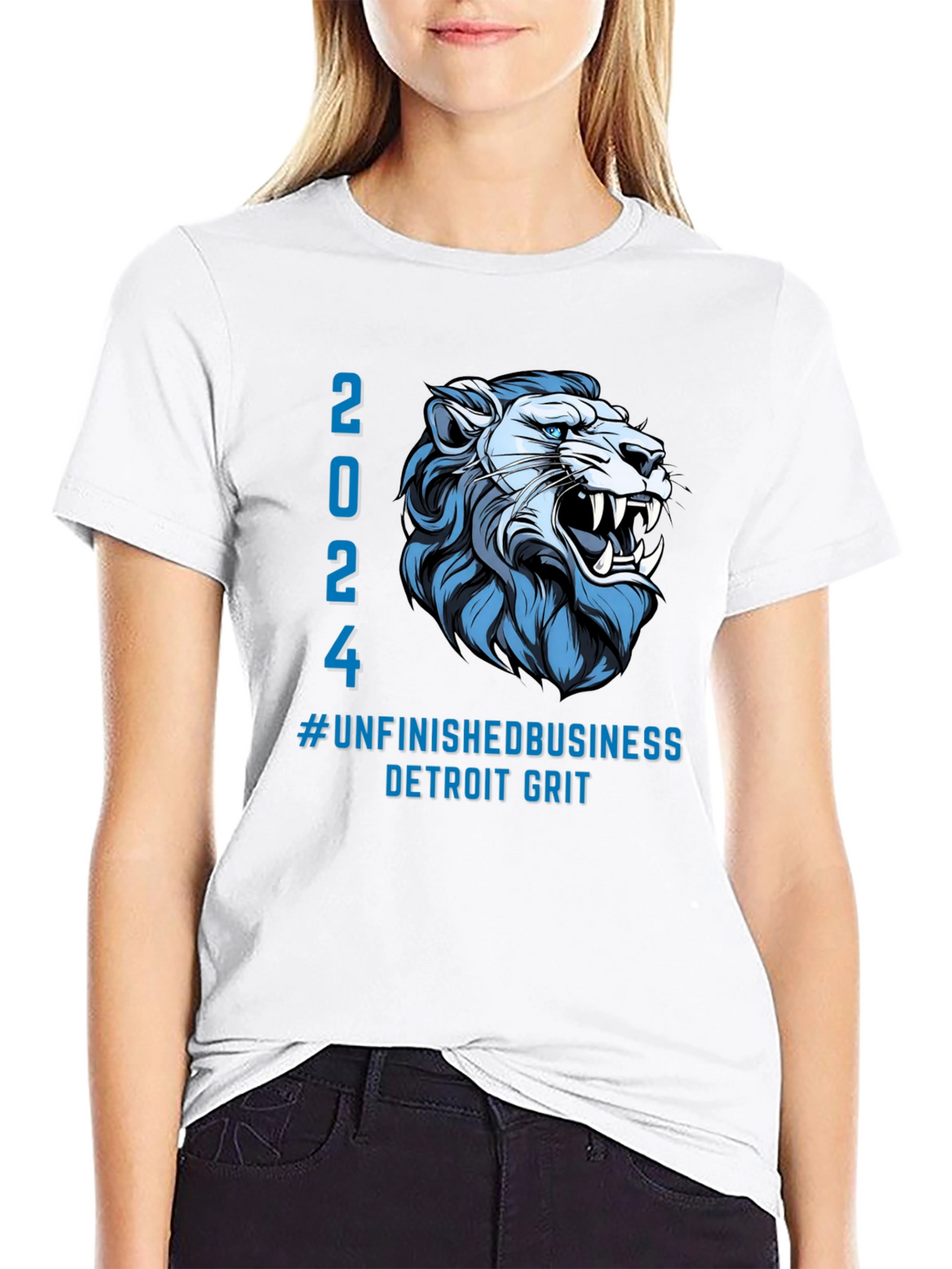 Detroit Lions 2024 T-Shirt - Unfinished Business Grit Tee