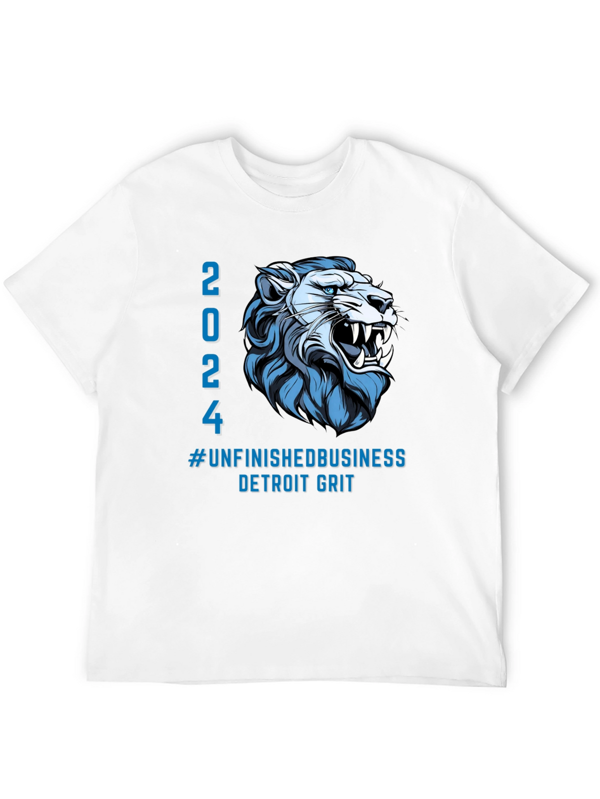 Detroit Lions 2024 T-Shirt - Unfinished Business Grit Tee