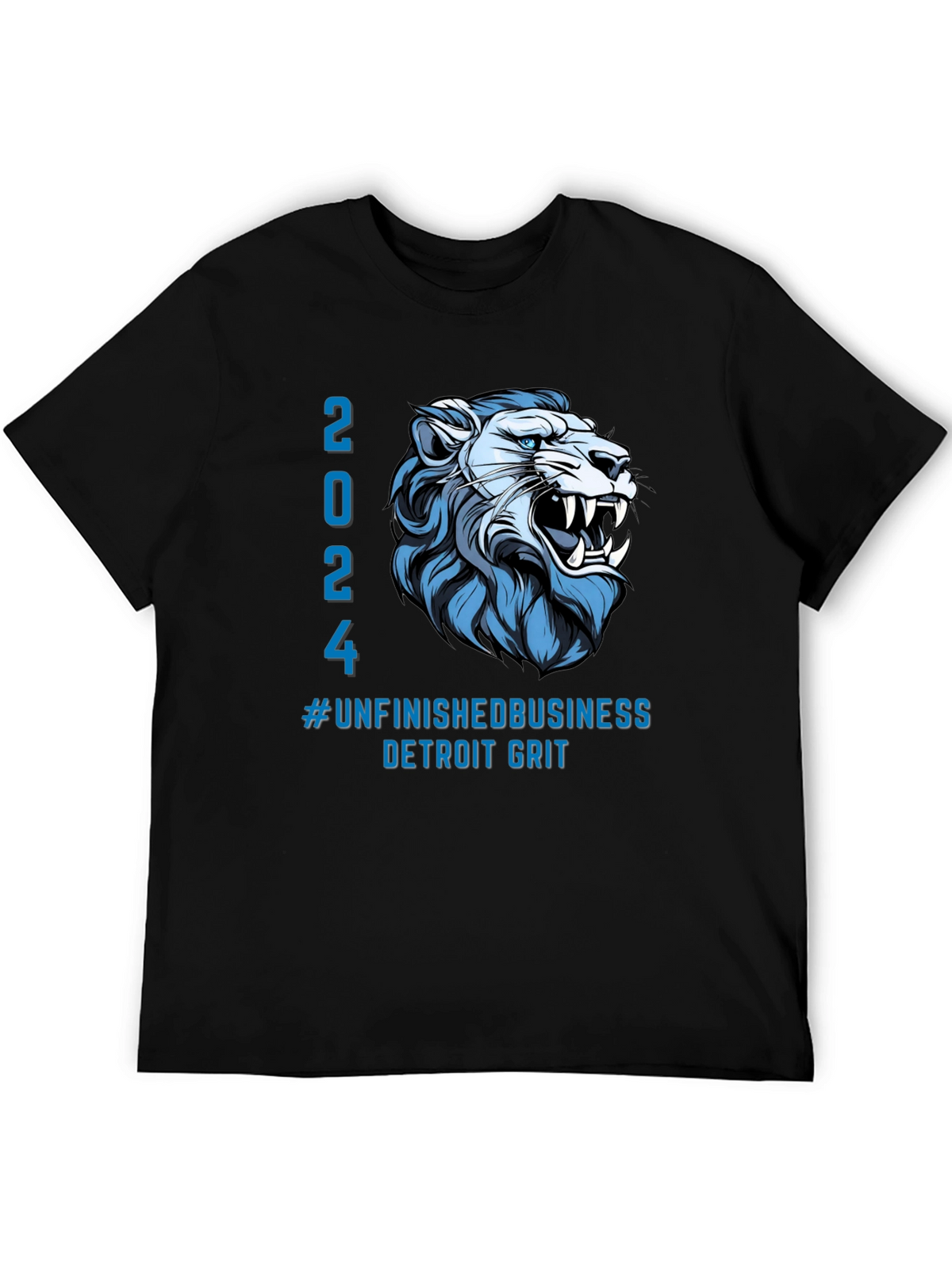 Detroit Lions 2024 T-Shirt - Unfinished Business Grit Tee