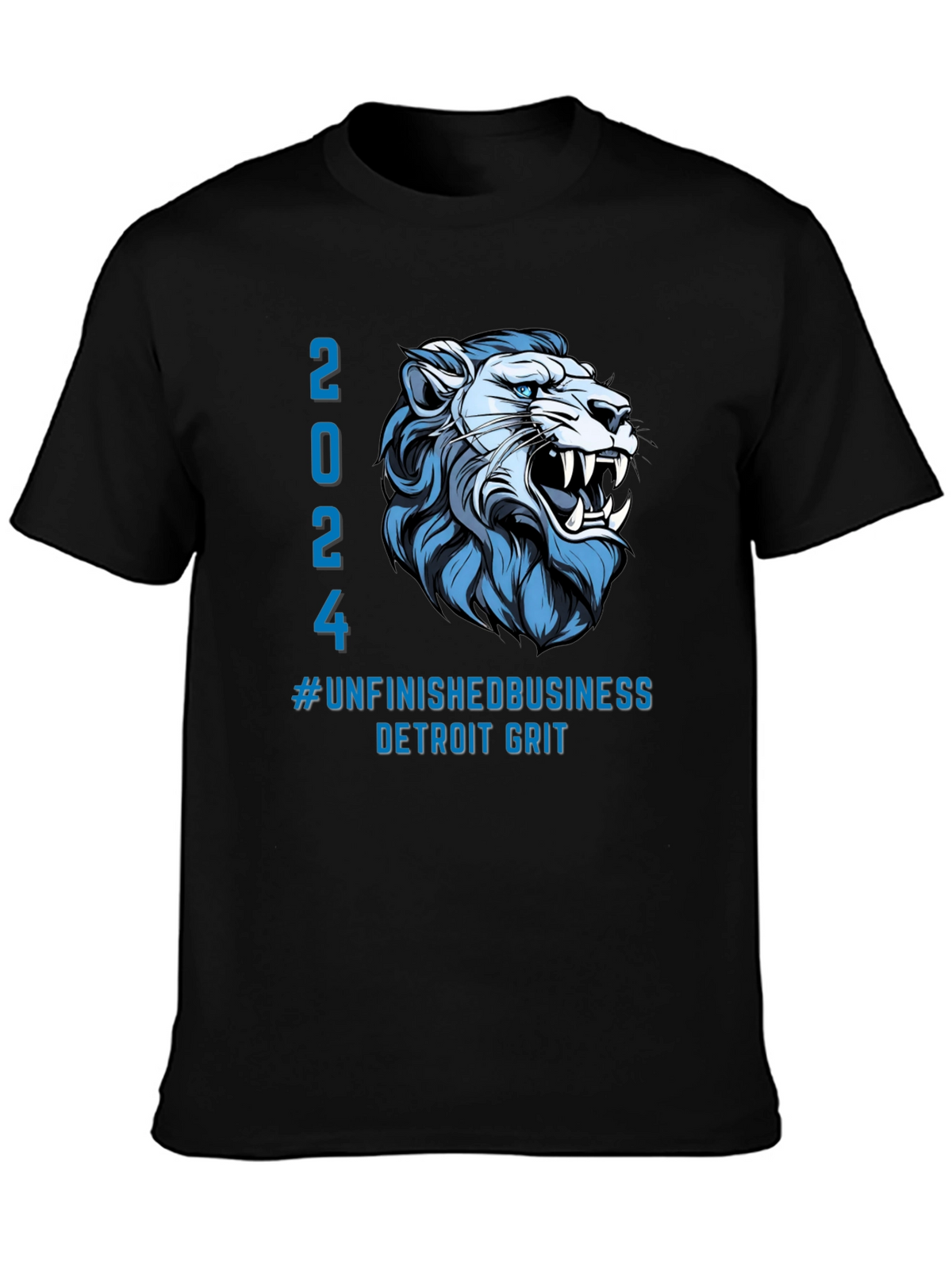 Detroit Lions 2024 T-Shirt - Unfinished Business Grit Tee