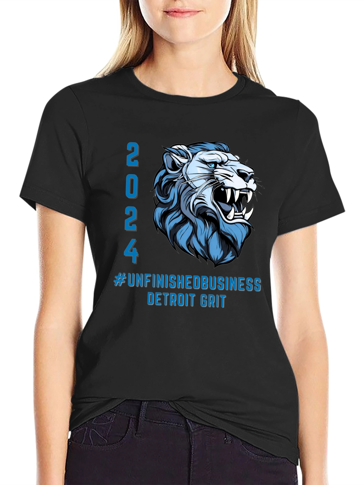 Detroit Lions 2024 T-Shirt - Unfinished Business Grit Tee