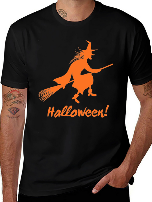Halloween Witch T-Shirt - Black Spooky Design