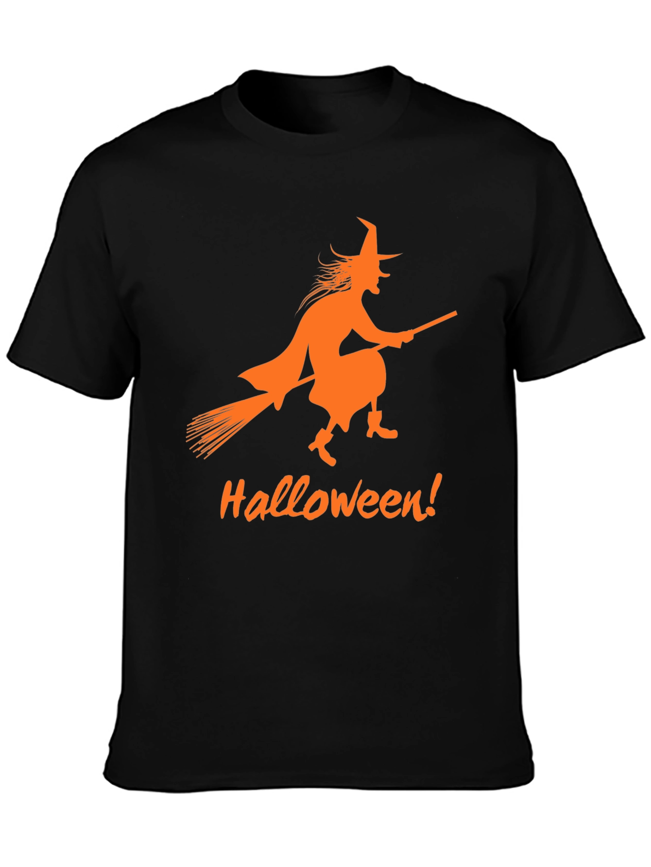 Halloween Witch T-Shirt - Black Spooky Design