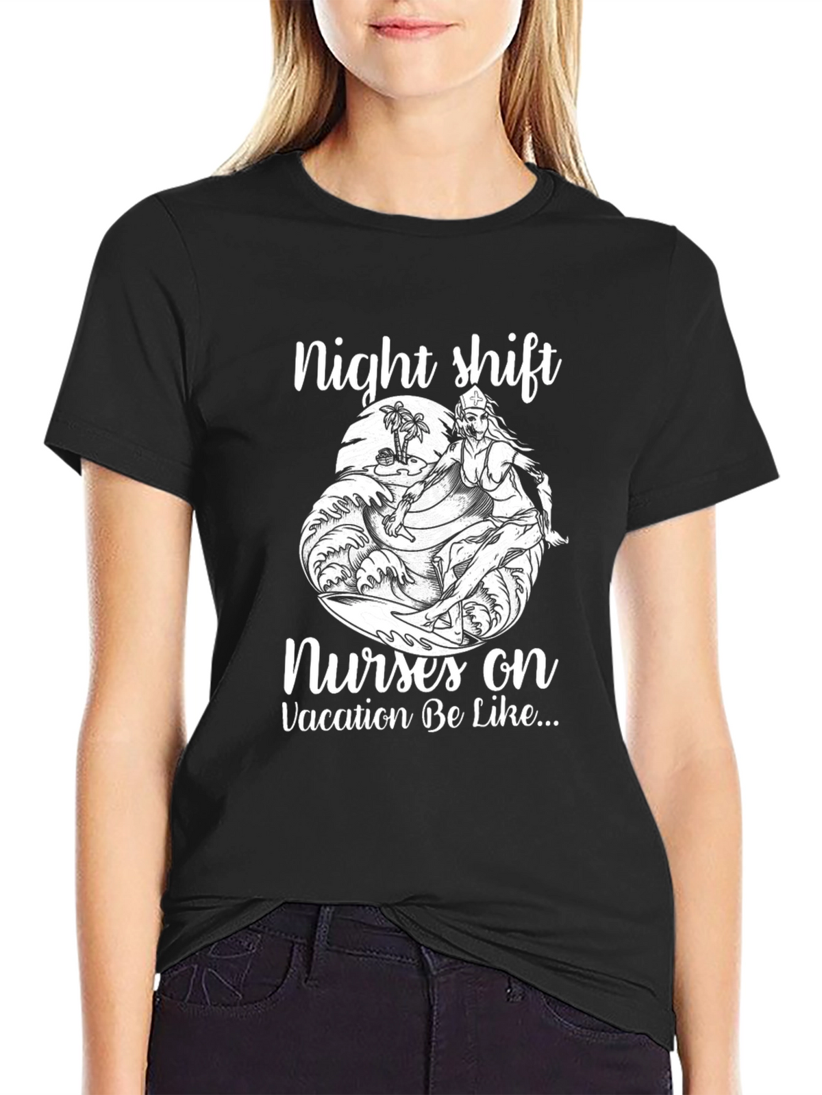 Night Shift Nurse Vacation T-Shirt