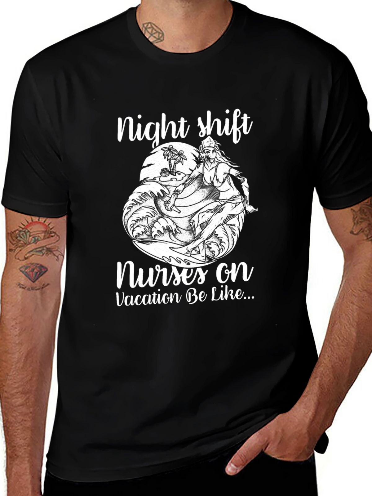 Night Shift Nurse Vacation T-Shirt