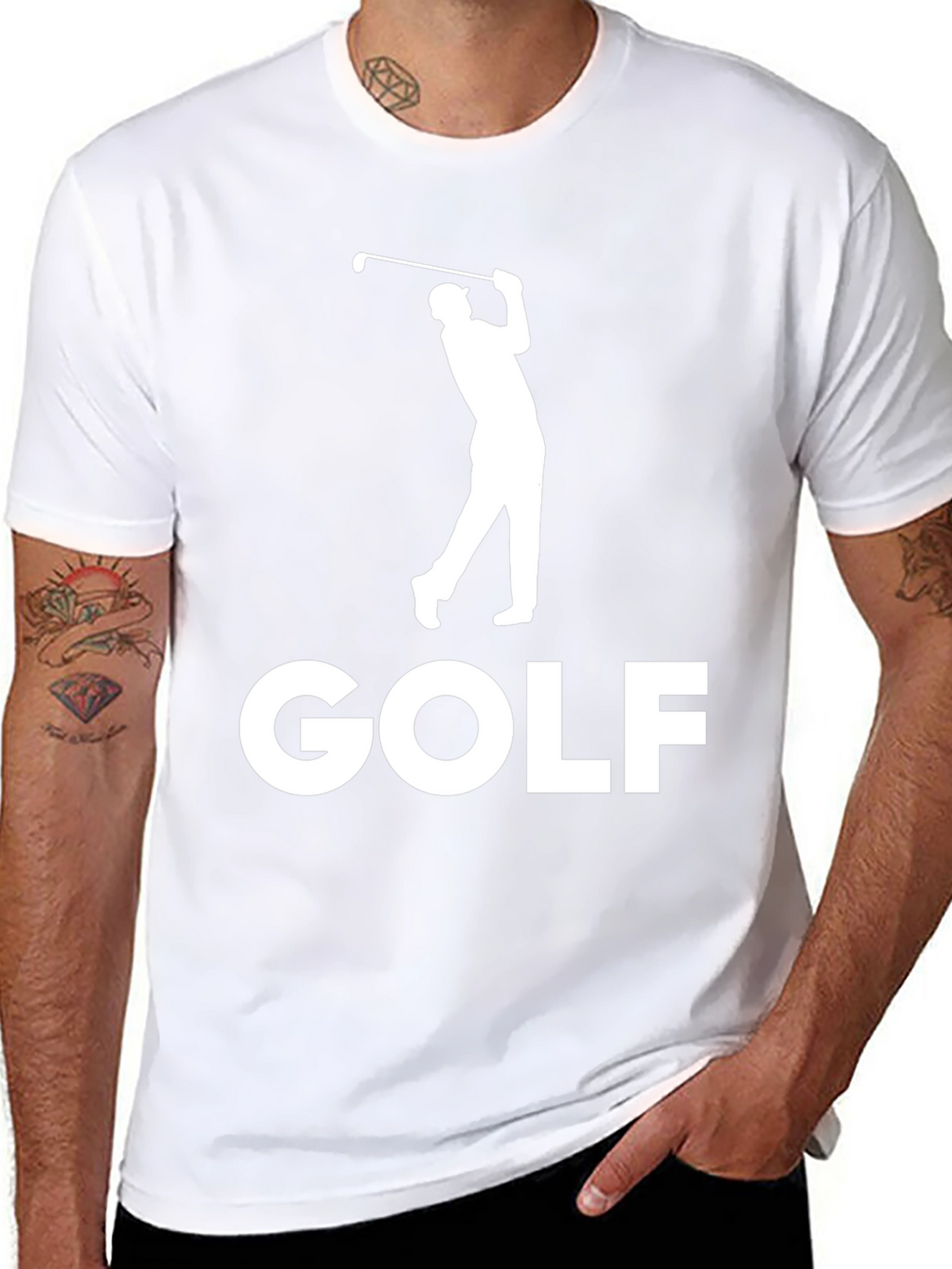Golf Player Black Graphic Tee
