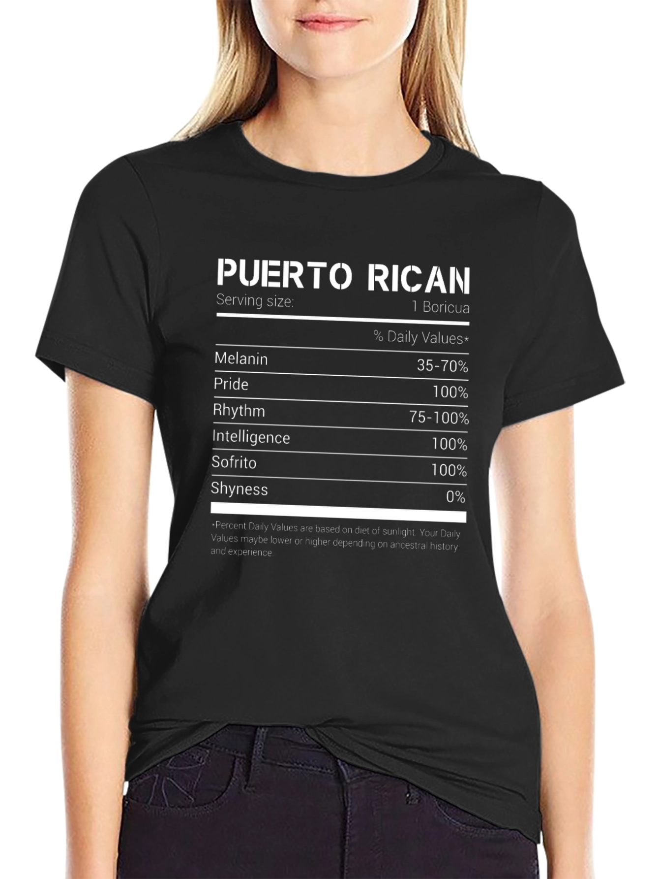 Puerto Rican Nutrition Facts T-Shirt