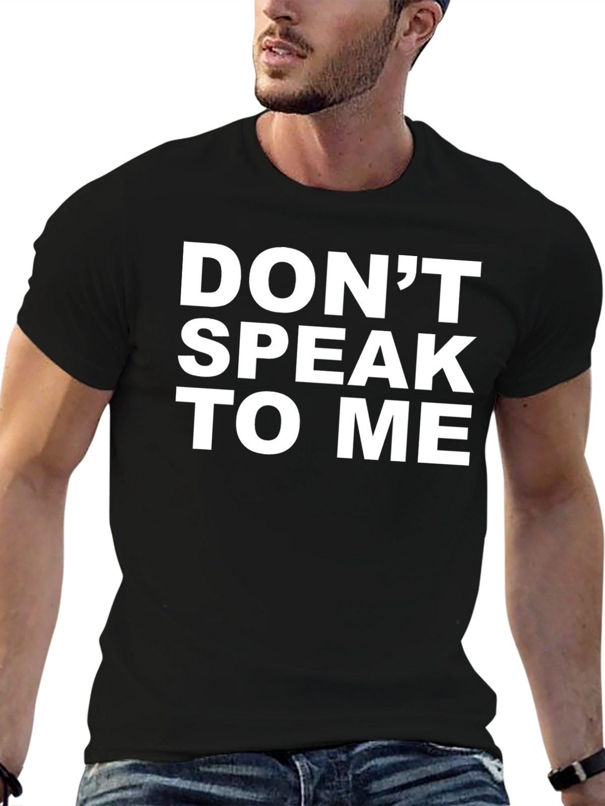Dont Speak To Me Graphic Tee - Black Cotton