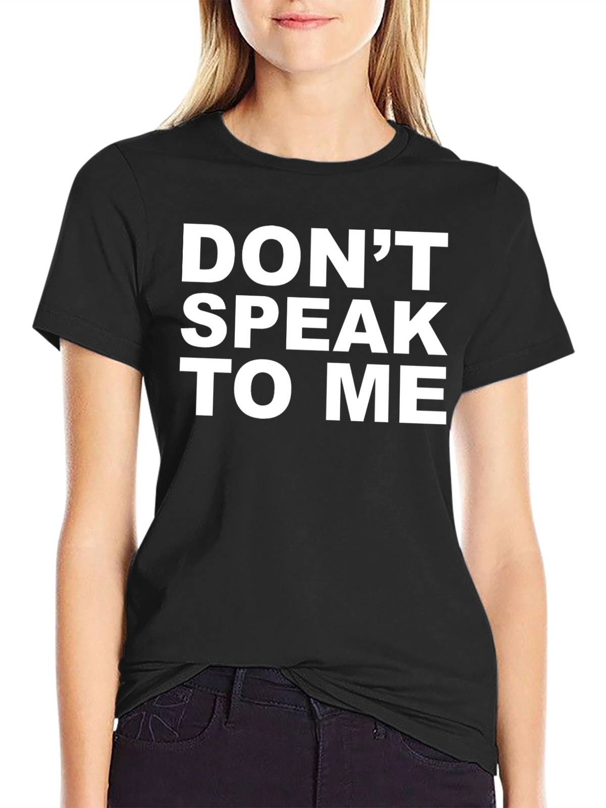 Dont Speak To Me Graphic Tee - Black Cotton