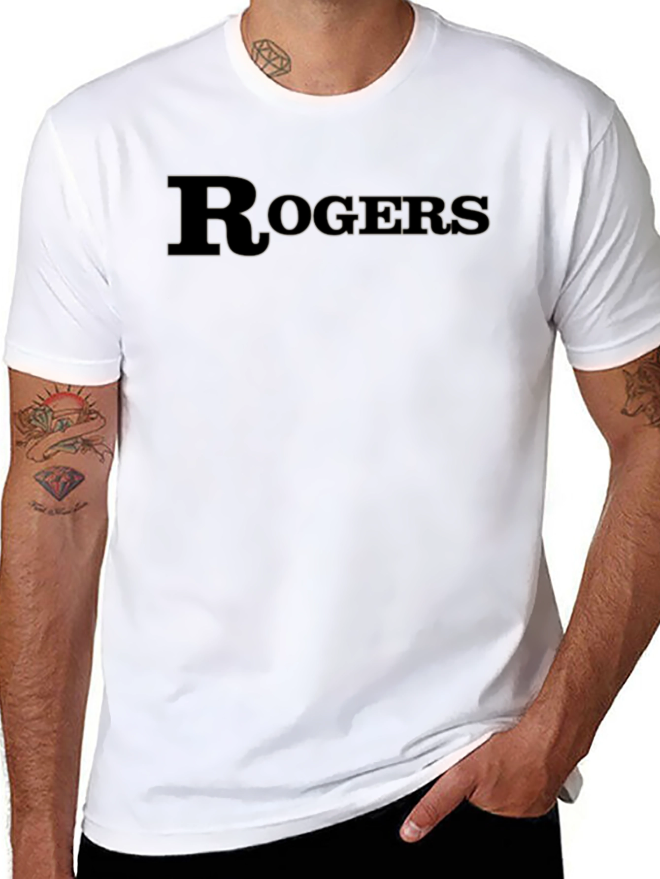 Rogers Black Graphic Tee - Classic Style