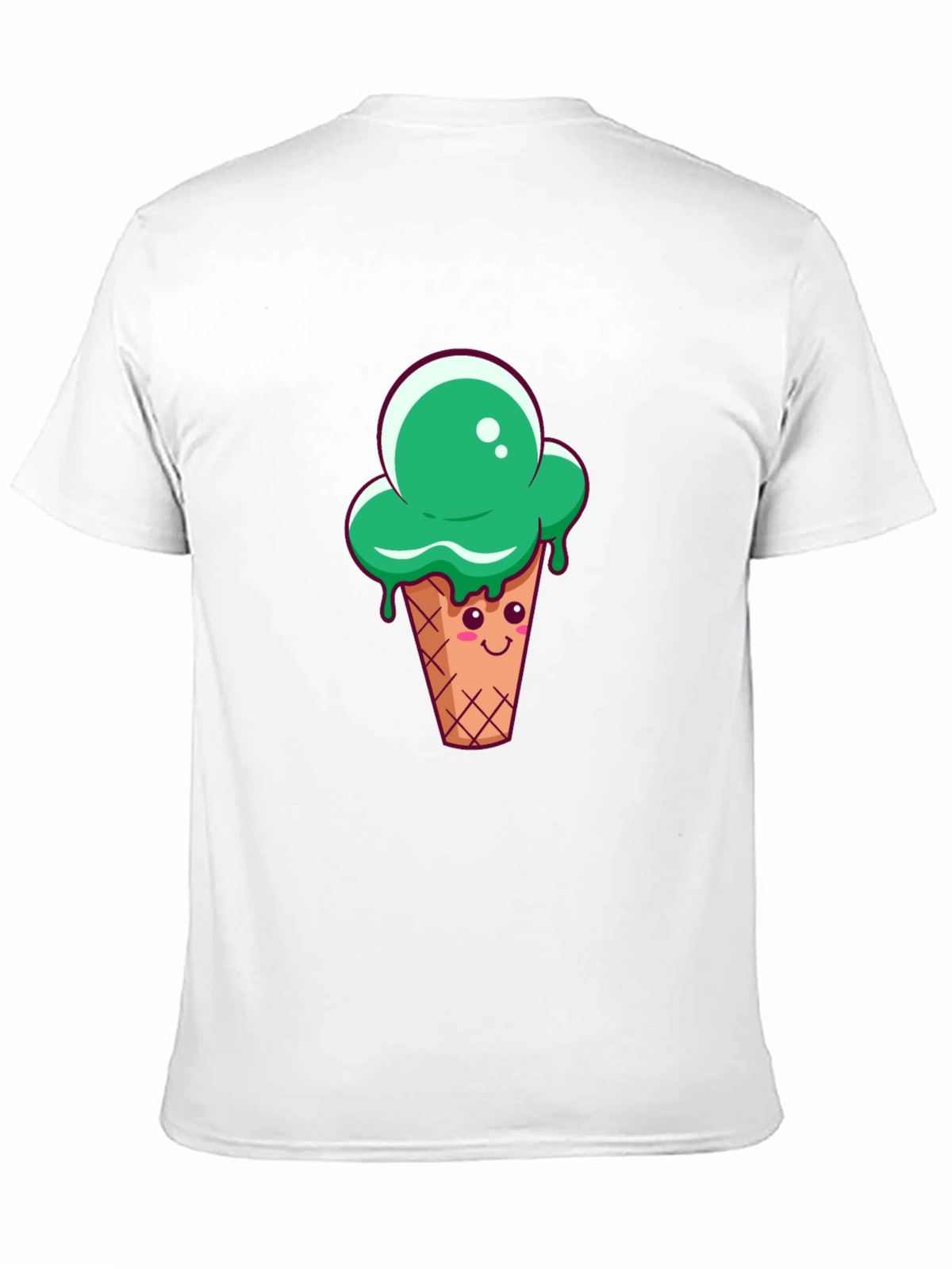 Green Ice Cream Cone Graphic T-Shirt
