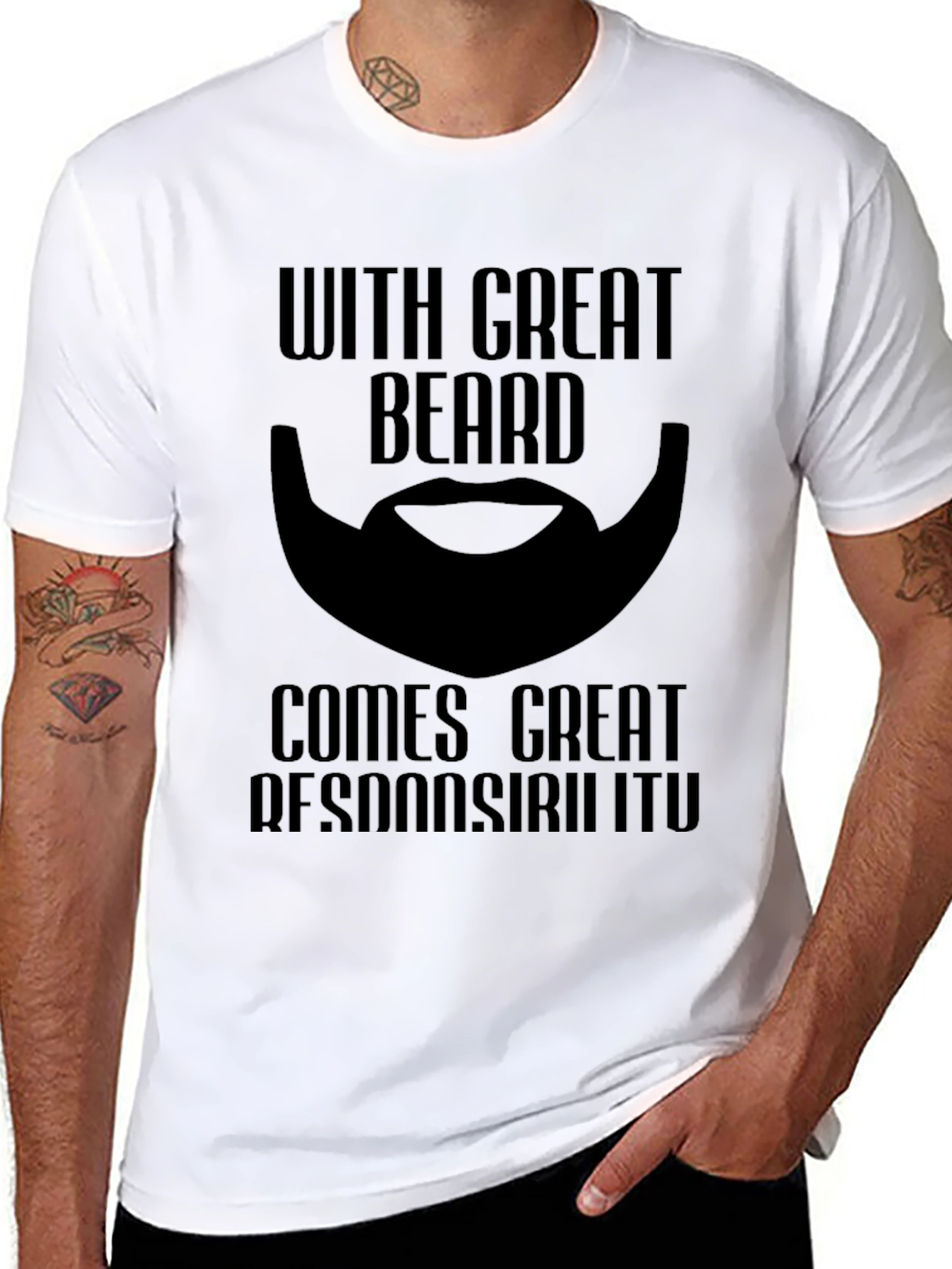 Beard Responsibility Graphic T-Shirt