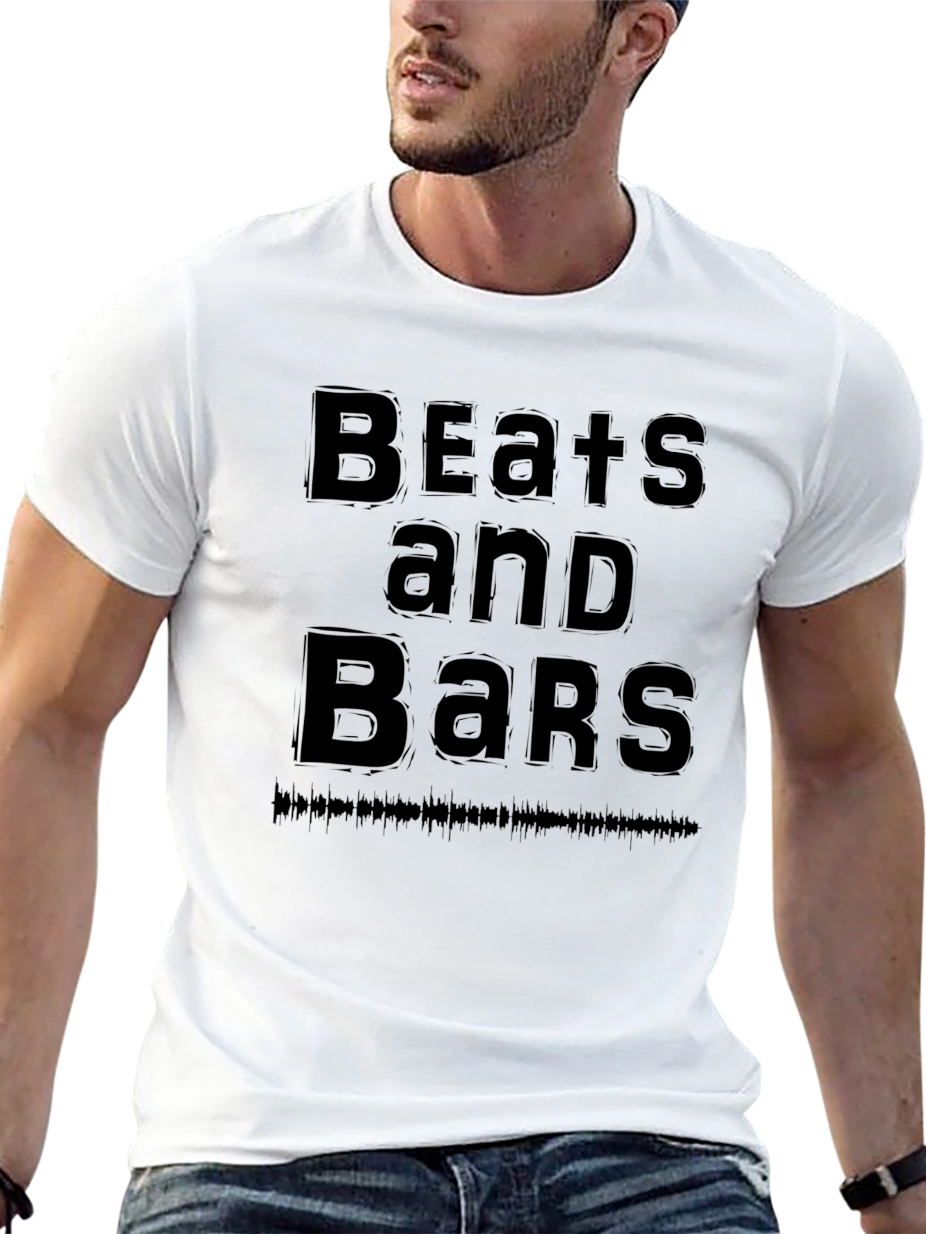 Beats and Bars Black Graphic Tee