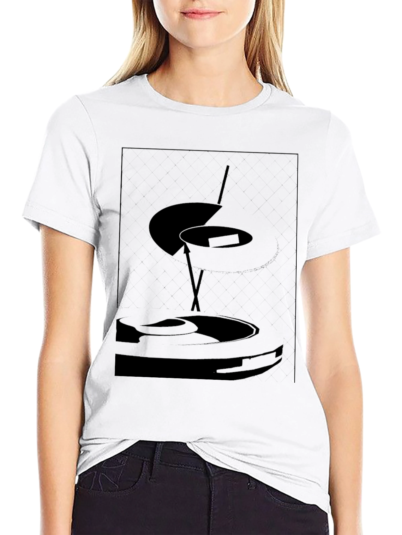 Abstract Art Mens Black Graphic Tee