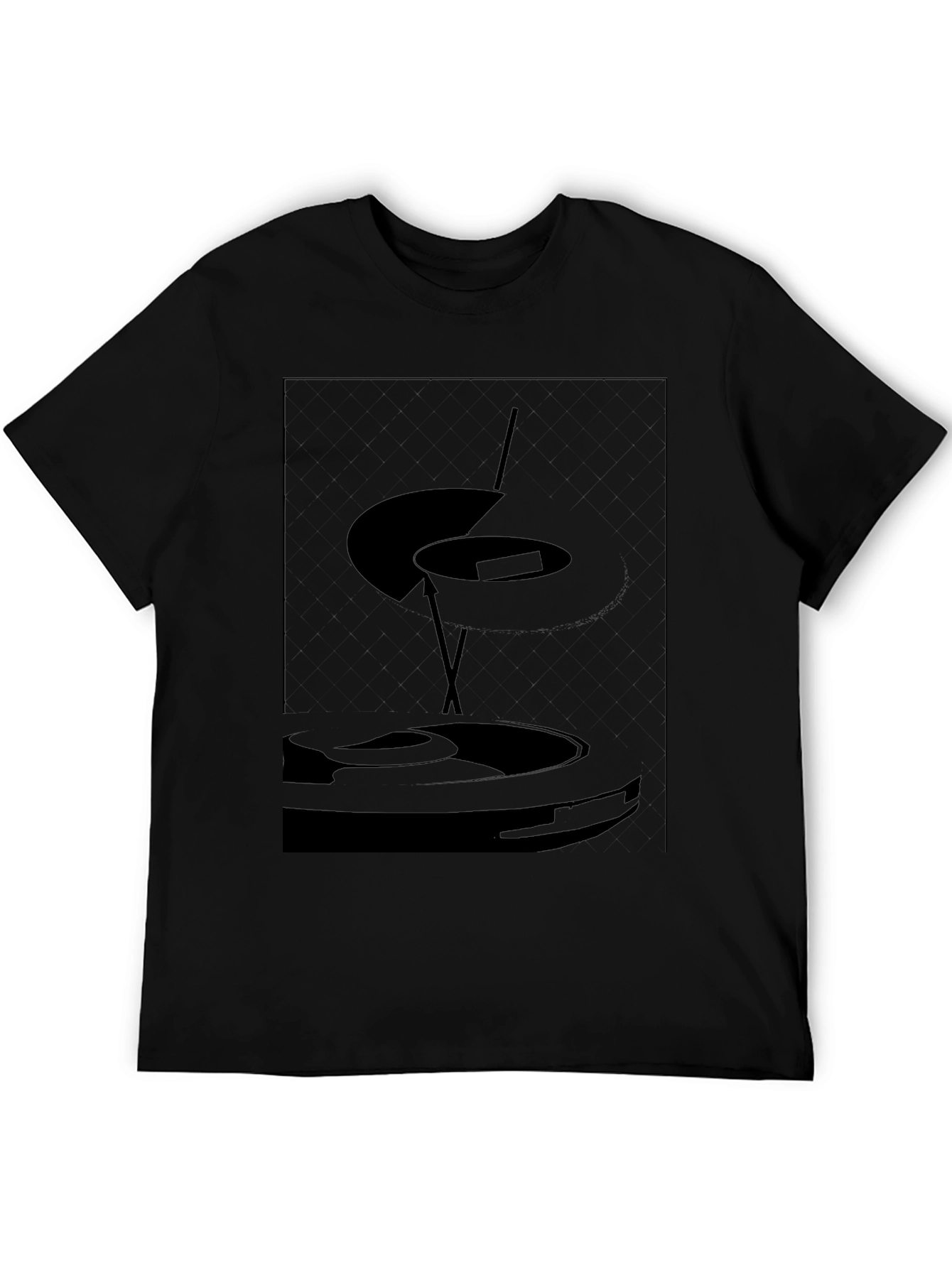 Abstract Art Mens Black Graphic Tee