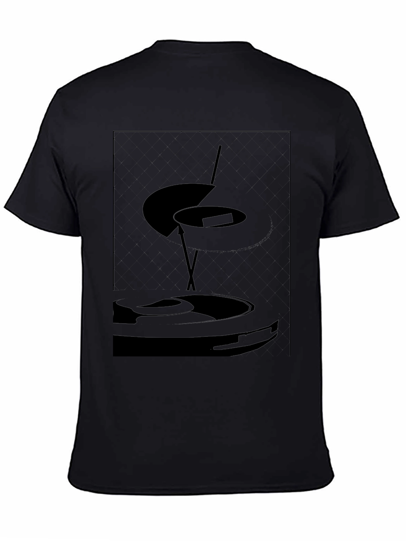 Abstract Art Mens Black Graphic Tee