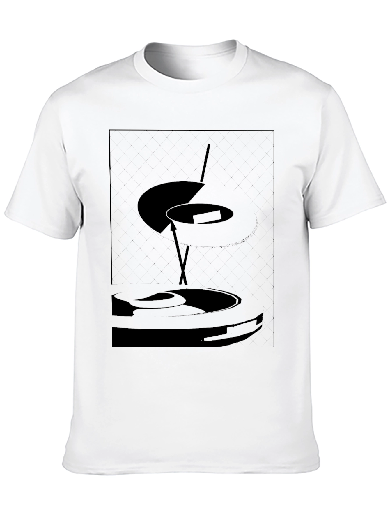 Abstract Art Mens Black Graphic Tee