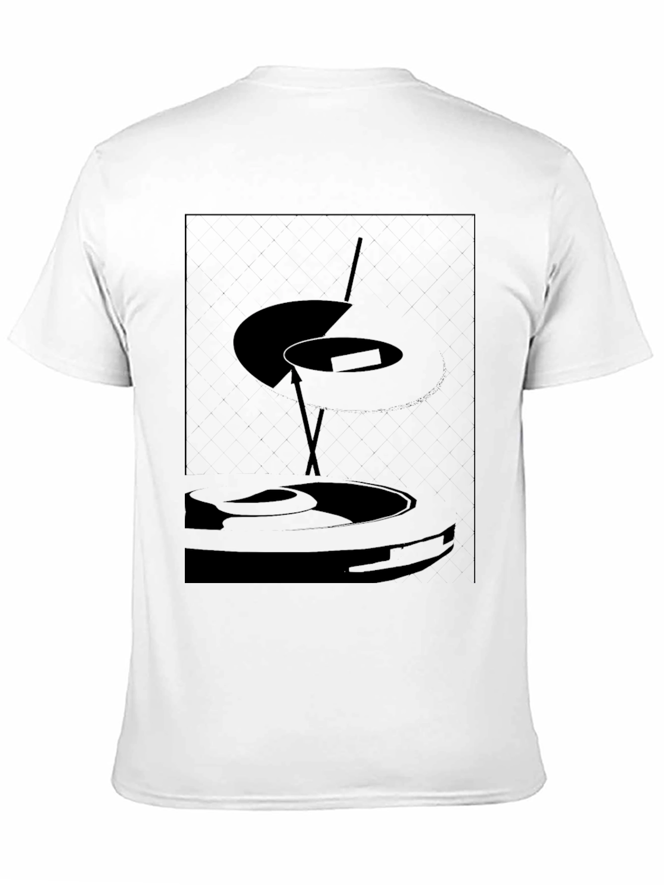 Abstract Art Mens Black Graphic Tee