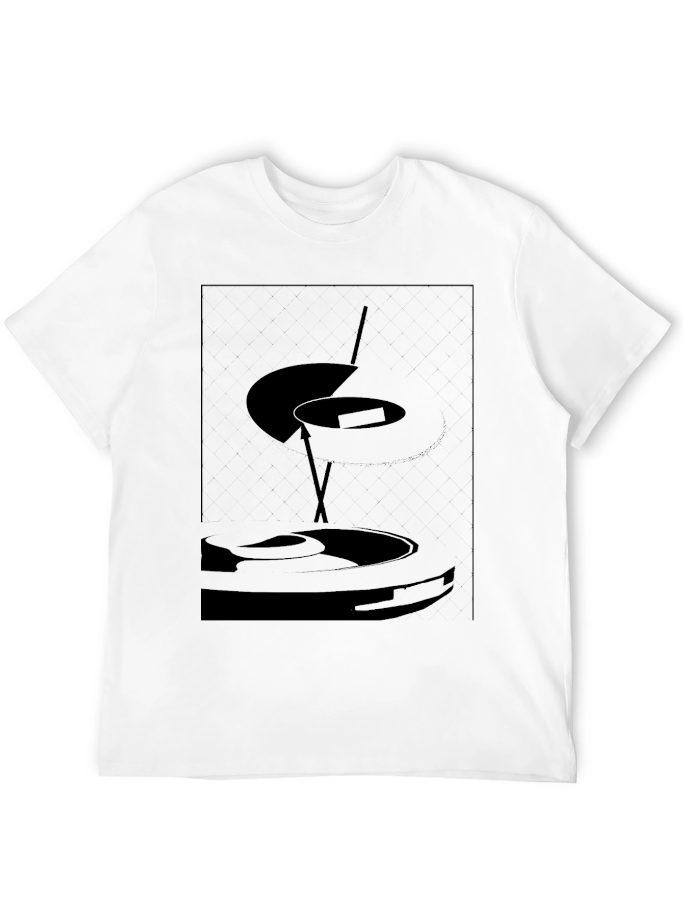 Abstract Art Mens Black Graphic Tee