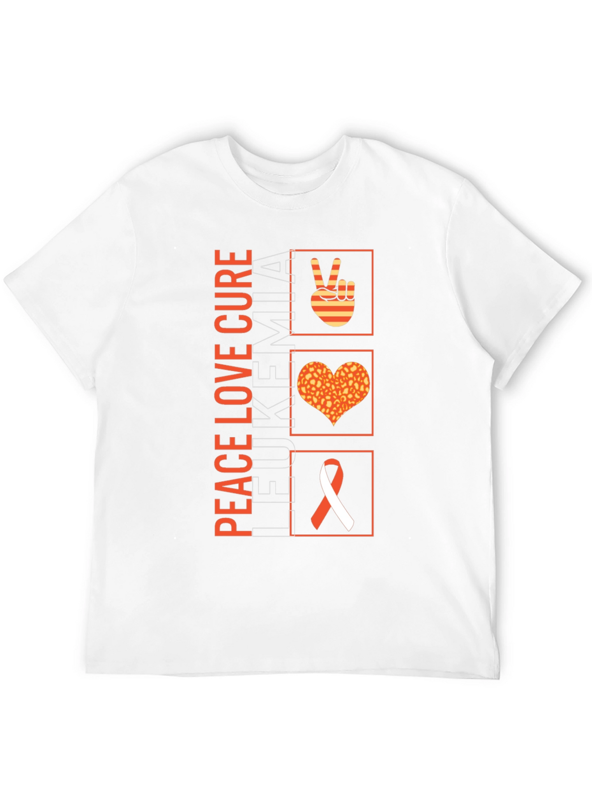 Peace Love Cure Leukemia Awareness T-Shirt