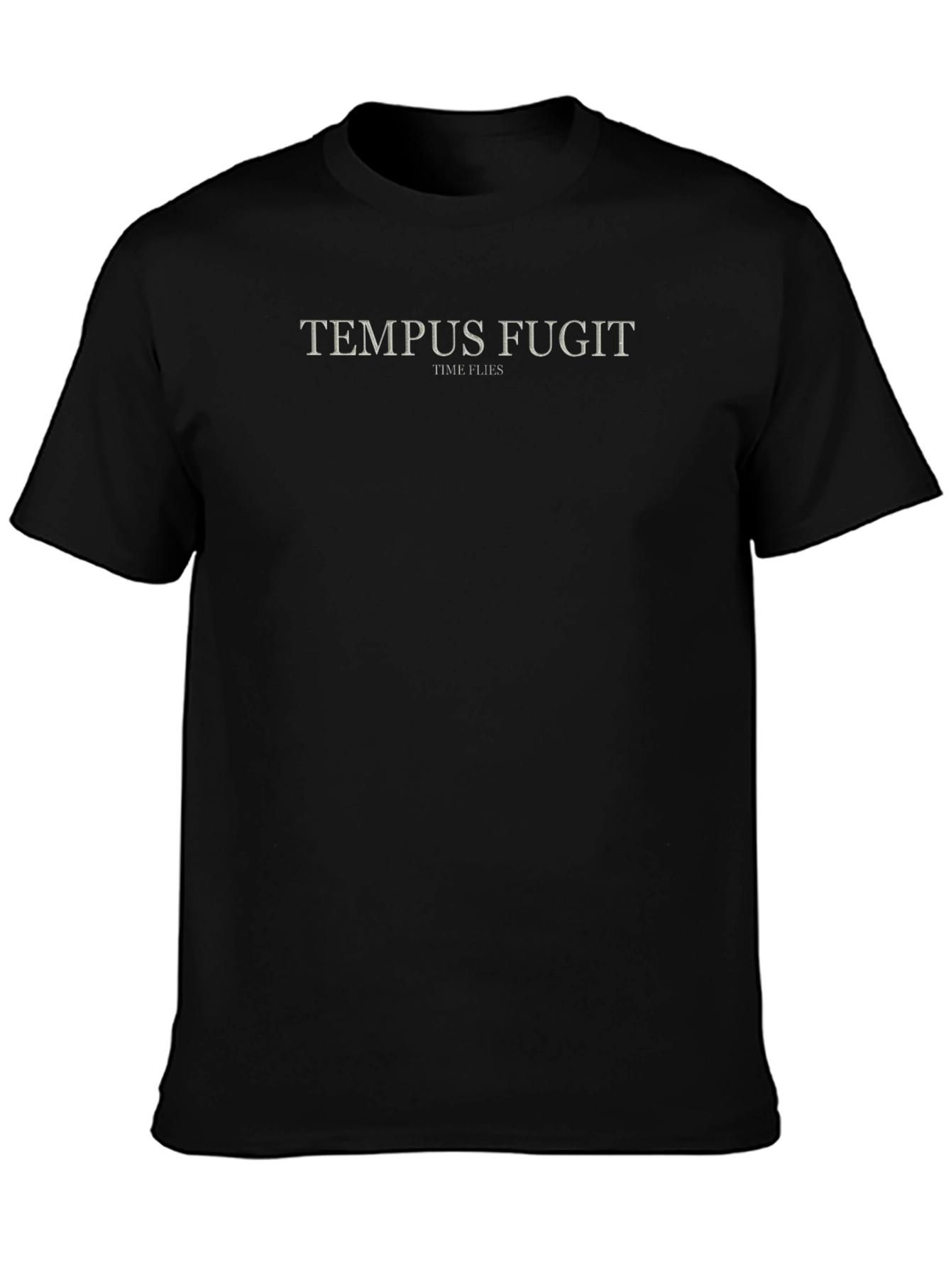 Tempus Fugit Black T-Shirt - Time Flies Graphic Tee