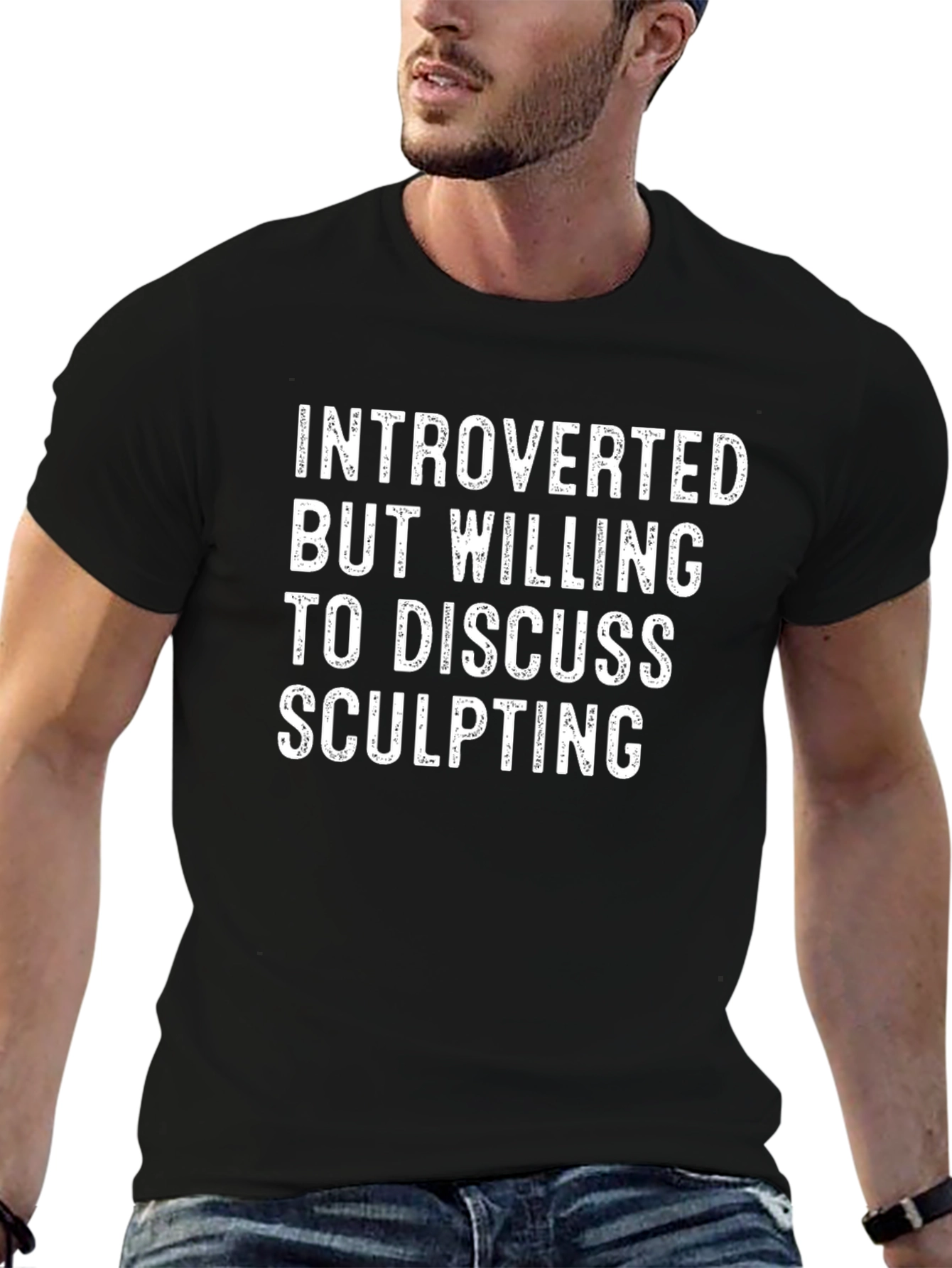 Introverted Sculpting T-Shirt - Black