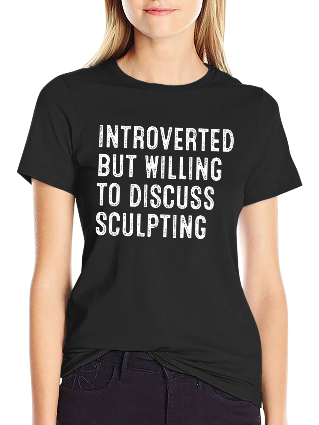 Introverted Sculpting T-Shirt - Black