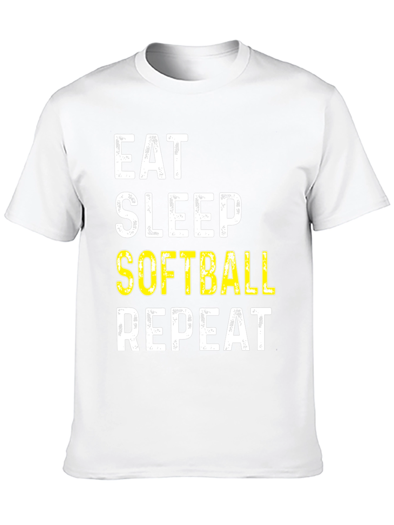 Eat Sleep Softball Repeat Graphic Tee