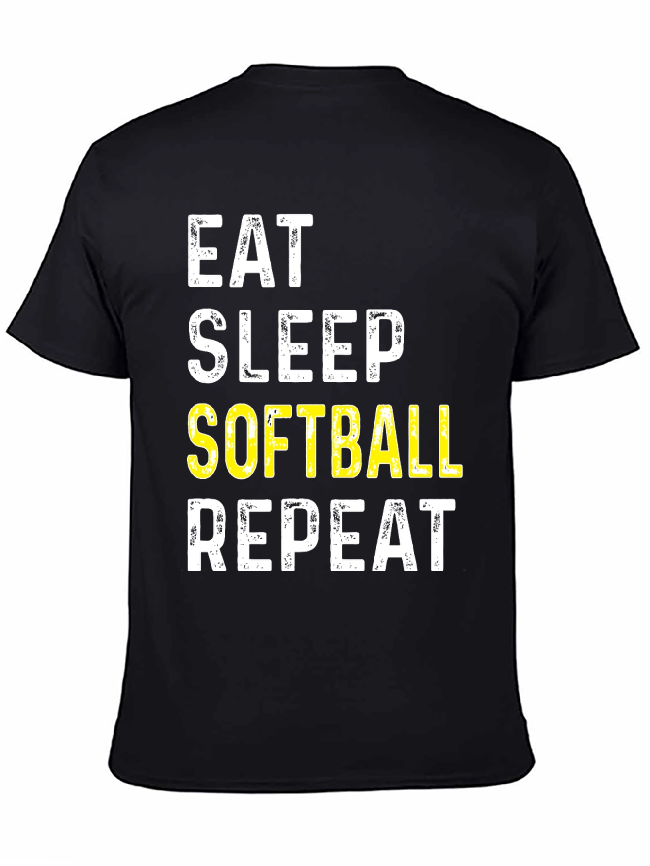 Eat Sleep Softball Repeat Graphic Tee
