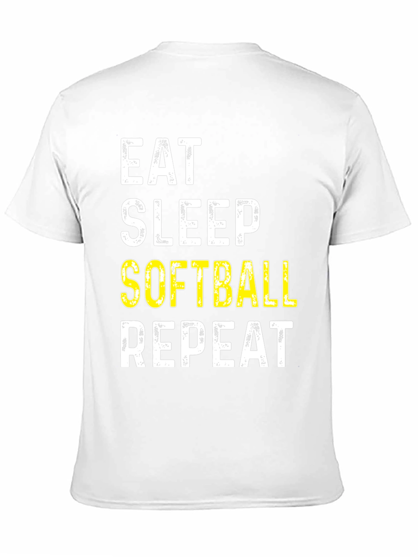 Eat Sleep Softball Repeat Graphic Tee