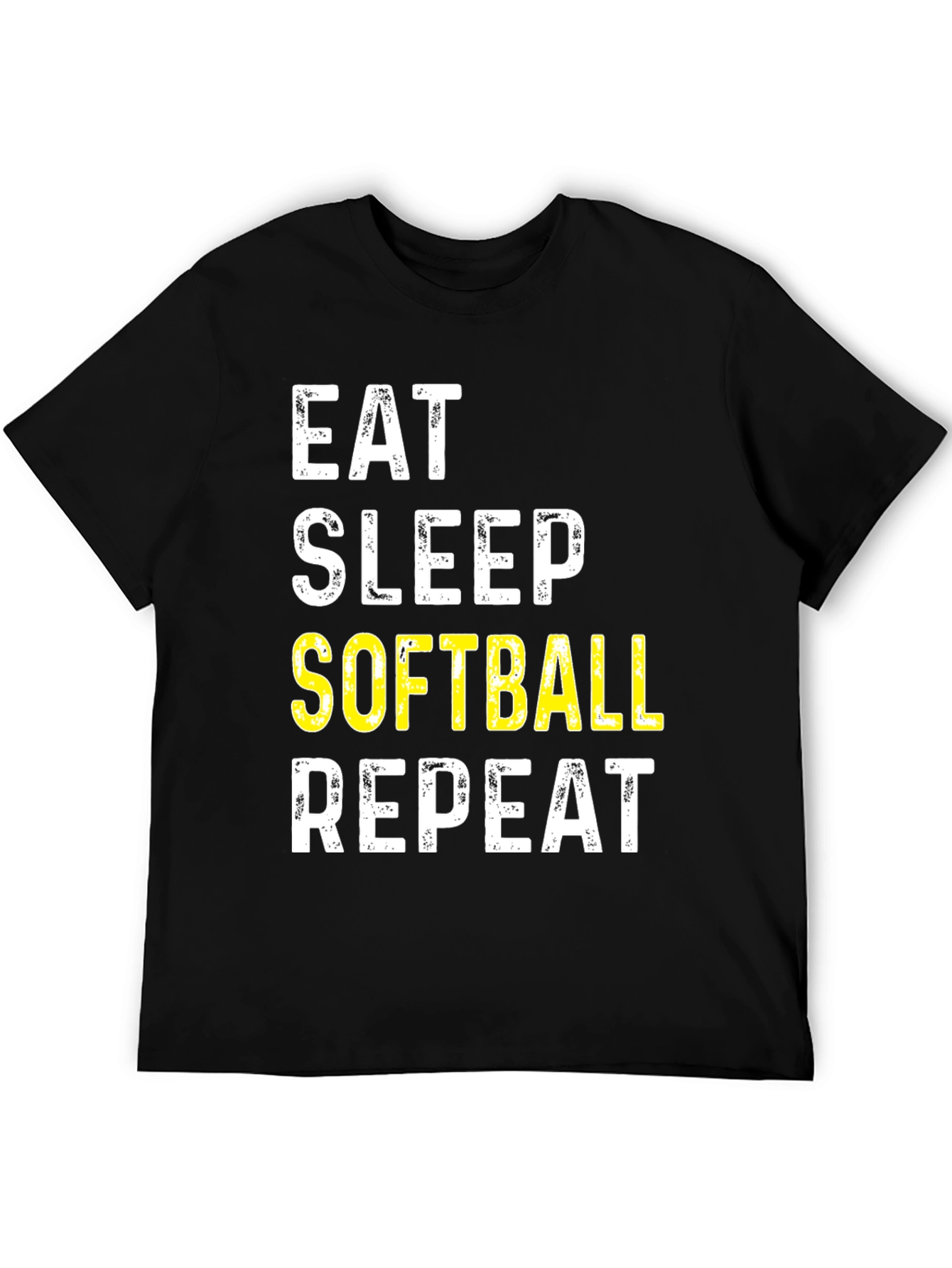 Eat Sleep Softball Repeat Graphic Tee