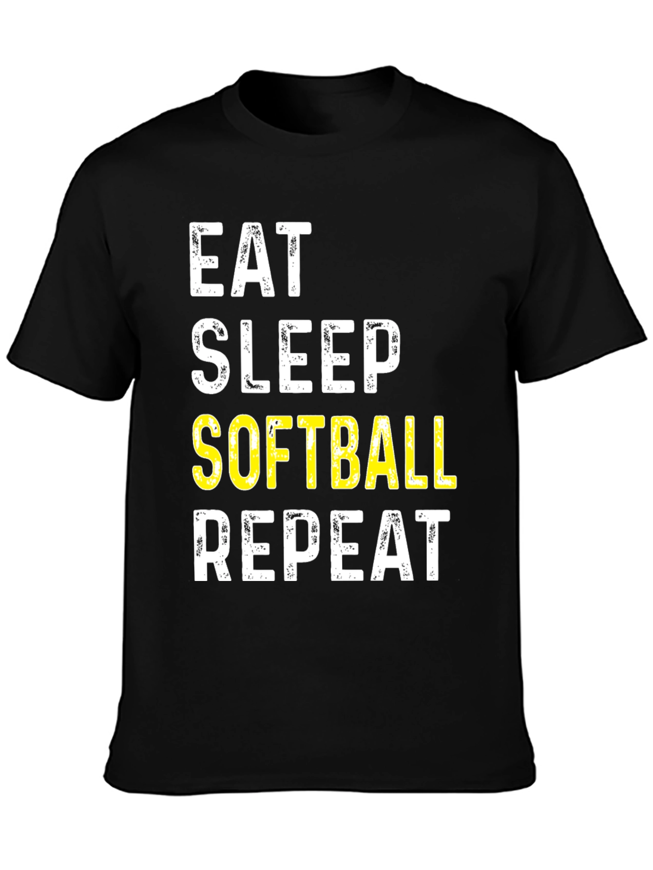 Eat Sleep Softball Repeat Graphic Tee