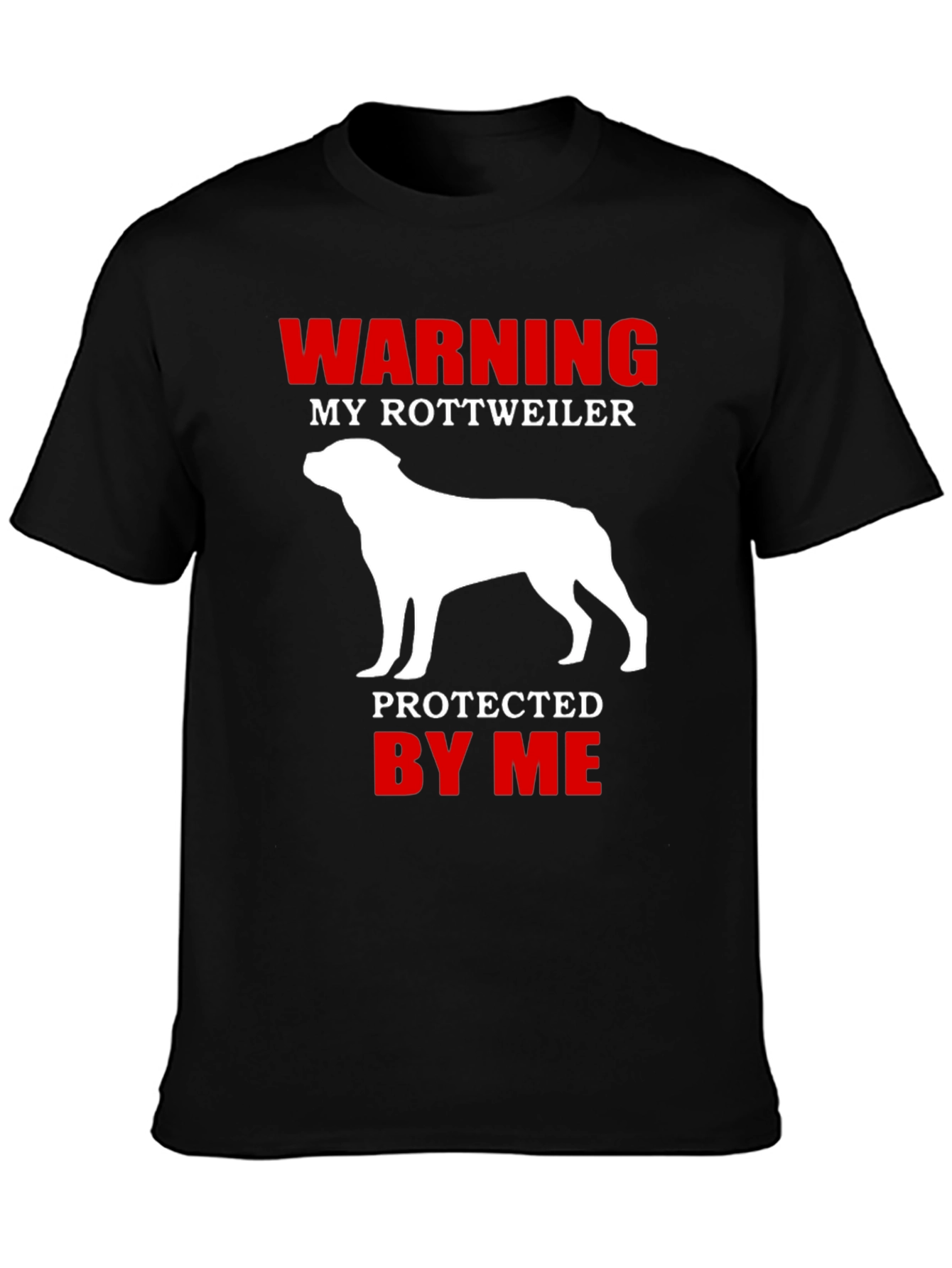 Warning Rottweiler Dog Lover Graphic T-Shirt