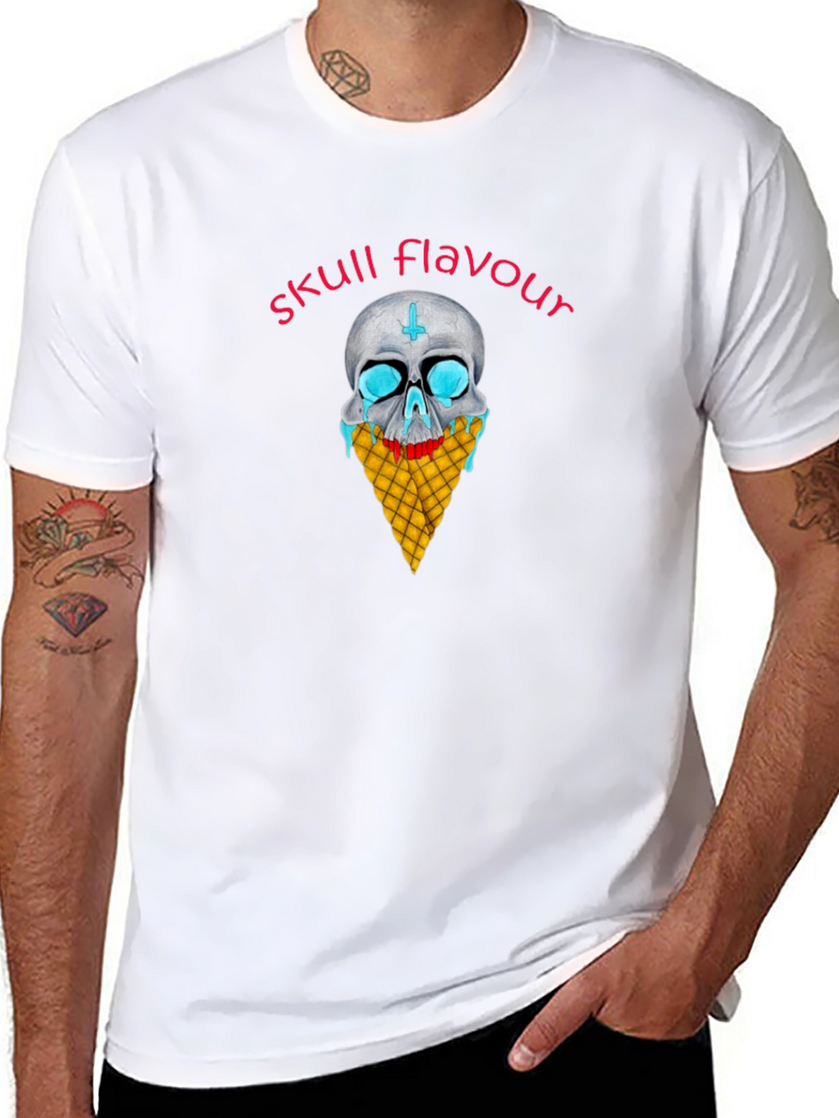 Skull Flavour Graphic Tee - Black