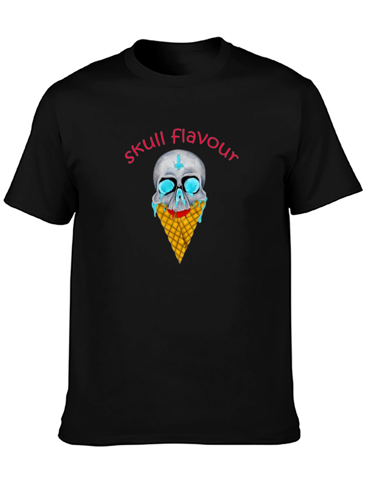 Skull Flavour Graphic Tee - Black