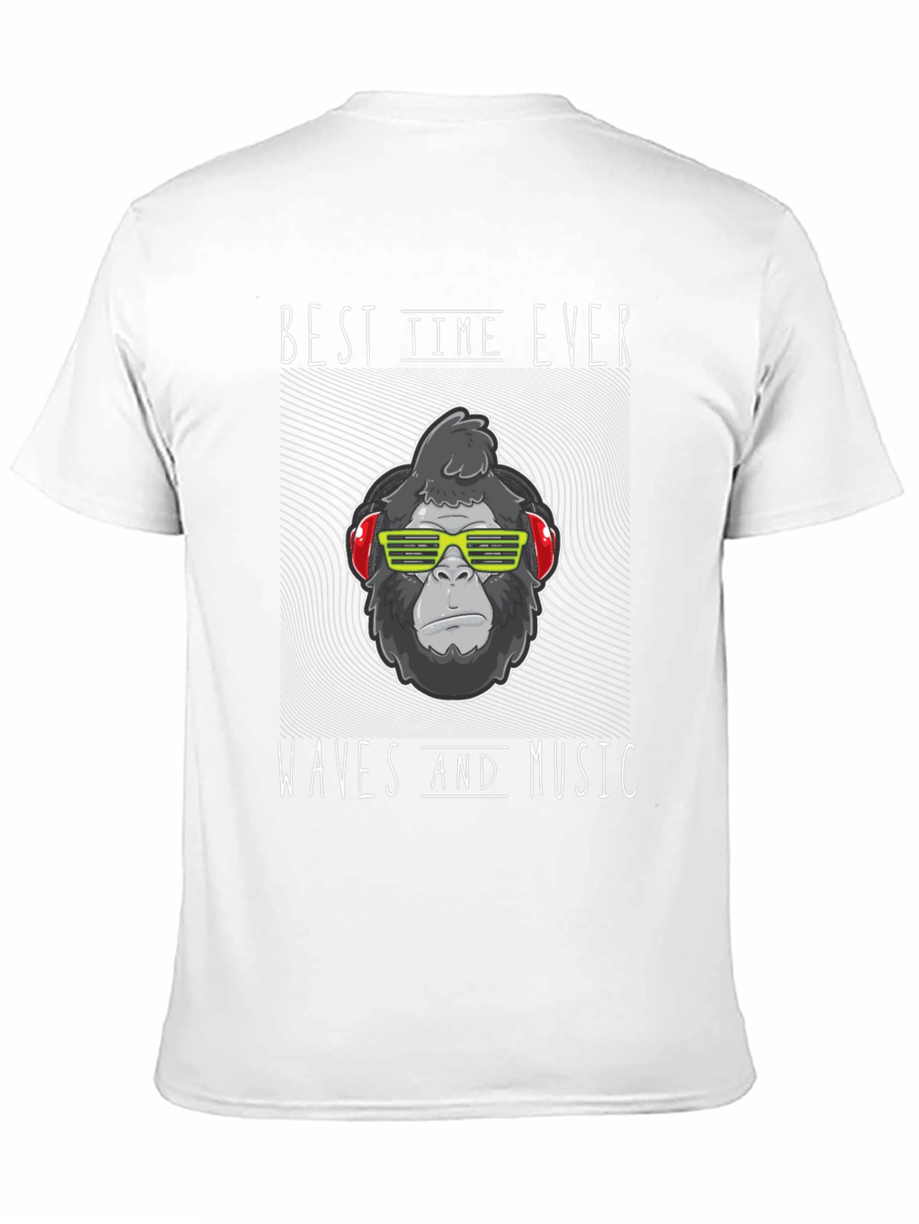 Cool Gorilla Waves Music T-Shirt