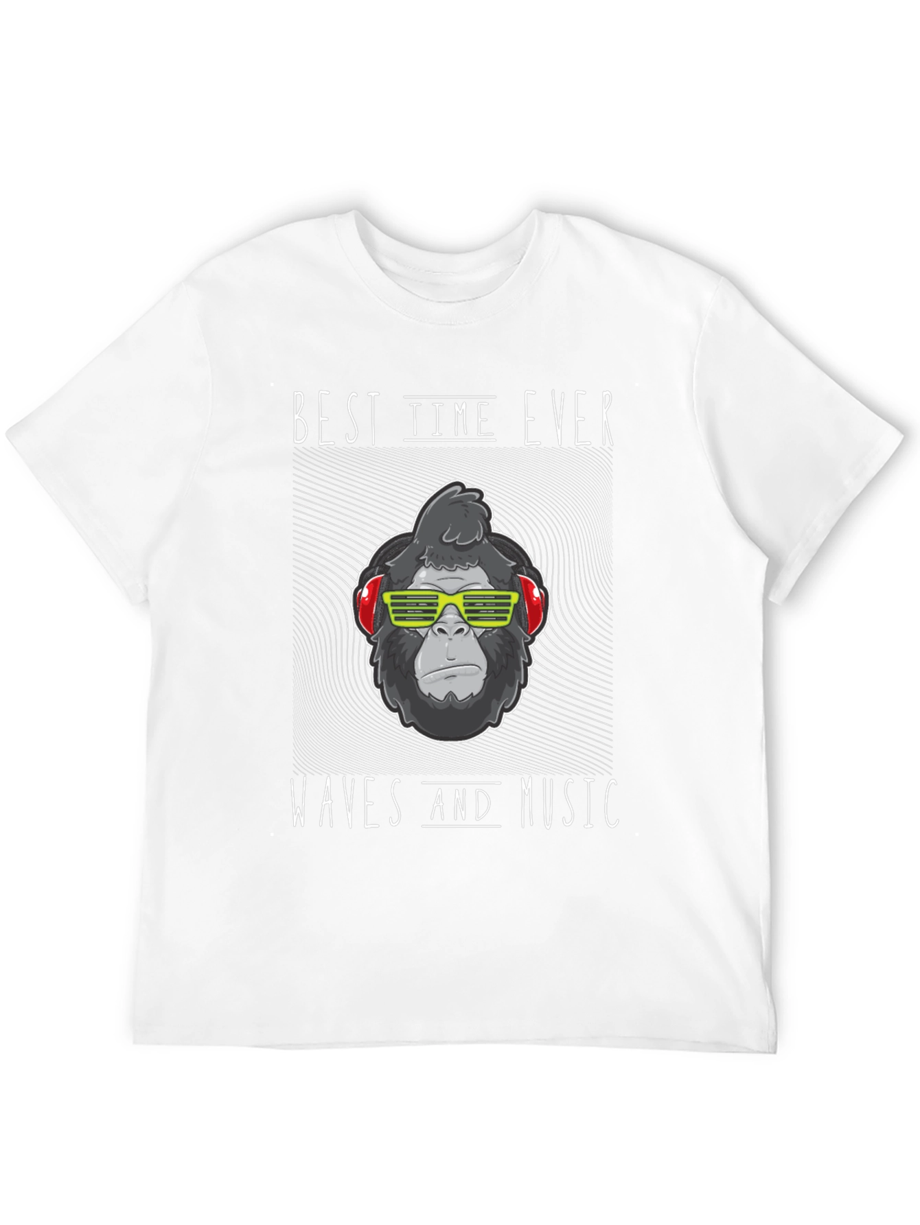 Cool Gorilla Waves Music T-Shirt